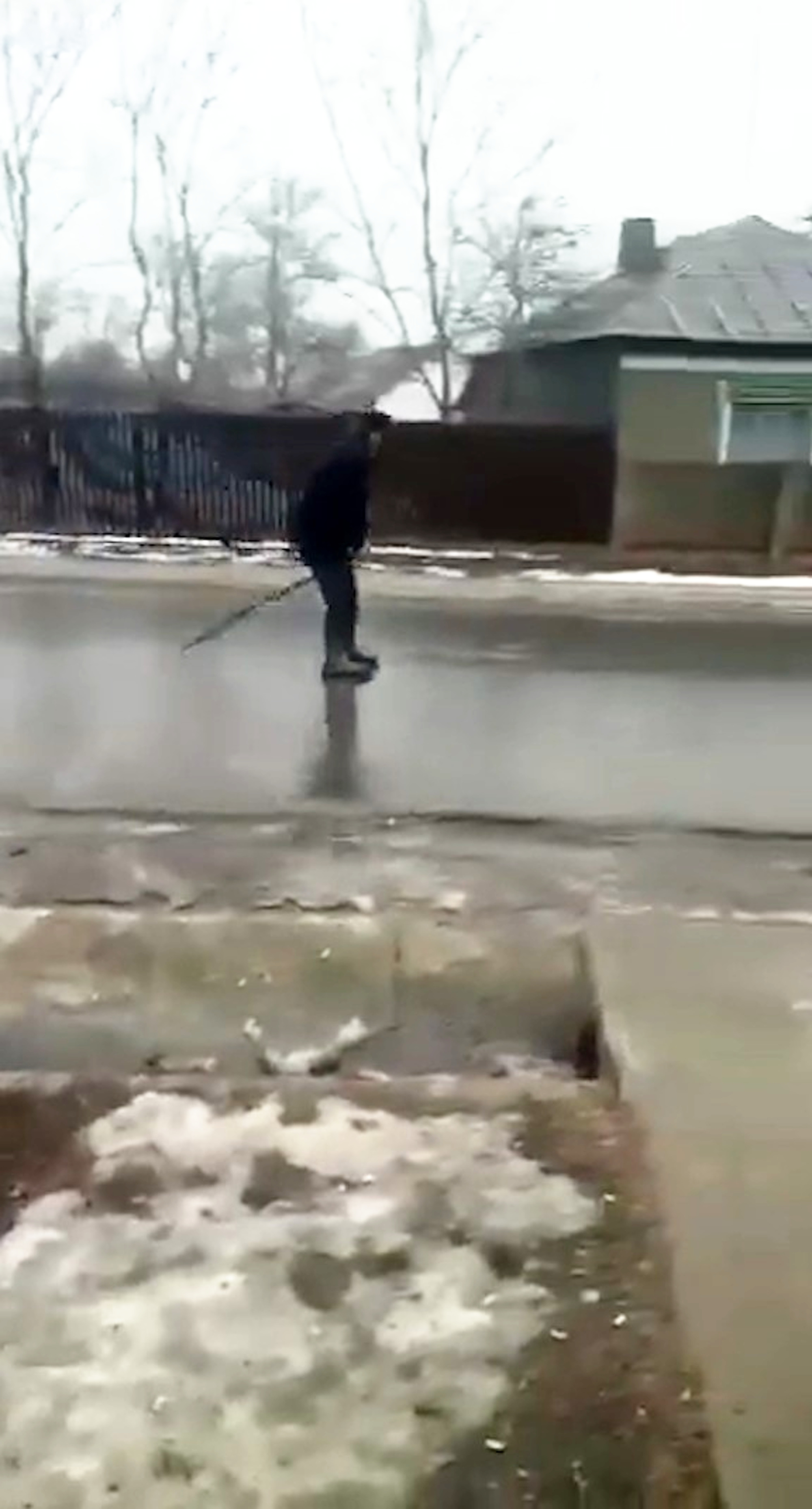 Read more about the article Viral: Man Wows Internet With Icy Road Slide