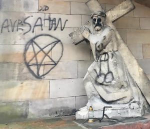 Read more about the article Shock As Church Found Covered In Satanic Graffiti