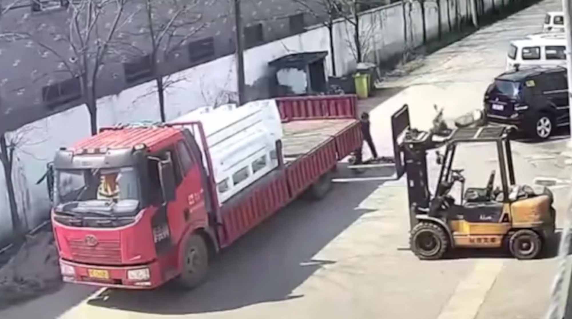 Read more about the article Rider Sent Flying After Catching Head On Forklift Prongs