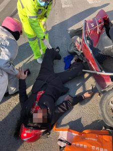Read more about the article Scooter Hit By Lorry After Missing Another Secs Earlier