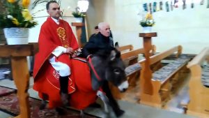 Read more about the article Fury As Priest Plays Jesus On Donkey Days Before Easter