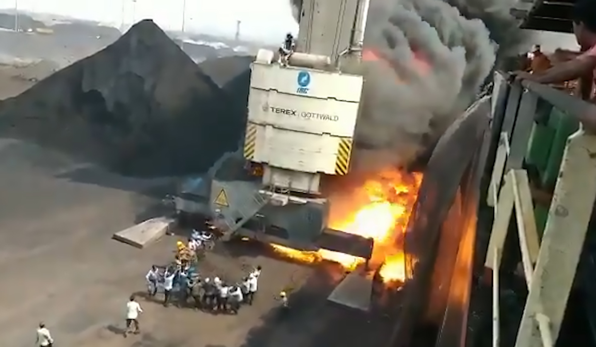 Read more about the article Brave Driver Jumps 50 Feet From Burning Crane