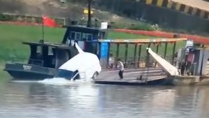 Read more about the article Van Rolls Off River Ferry After Owner Forgets Handbrake
