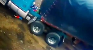 Read more about the article Toddler Trapped Under Huge Lorry Cheats Death By Seconds