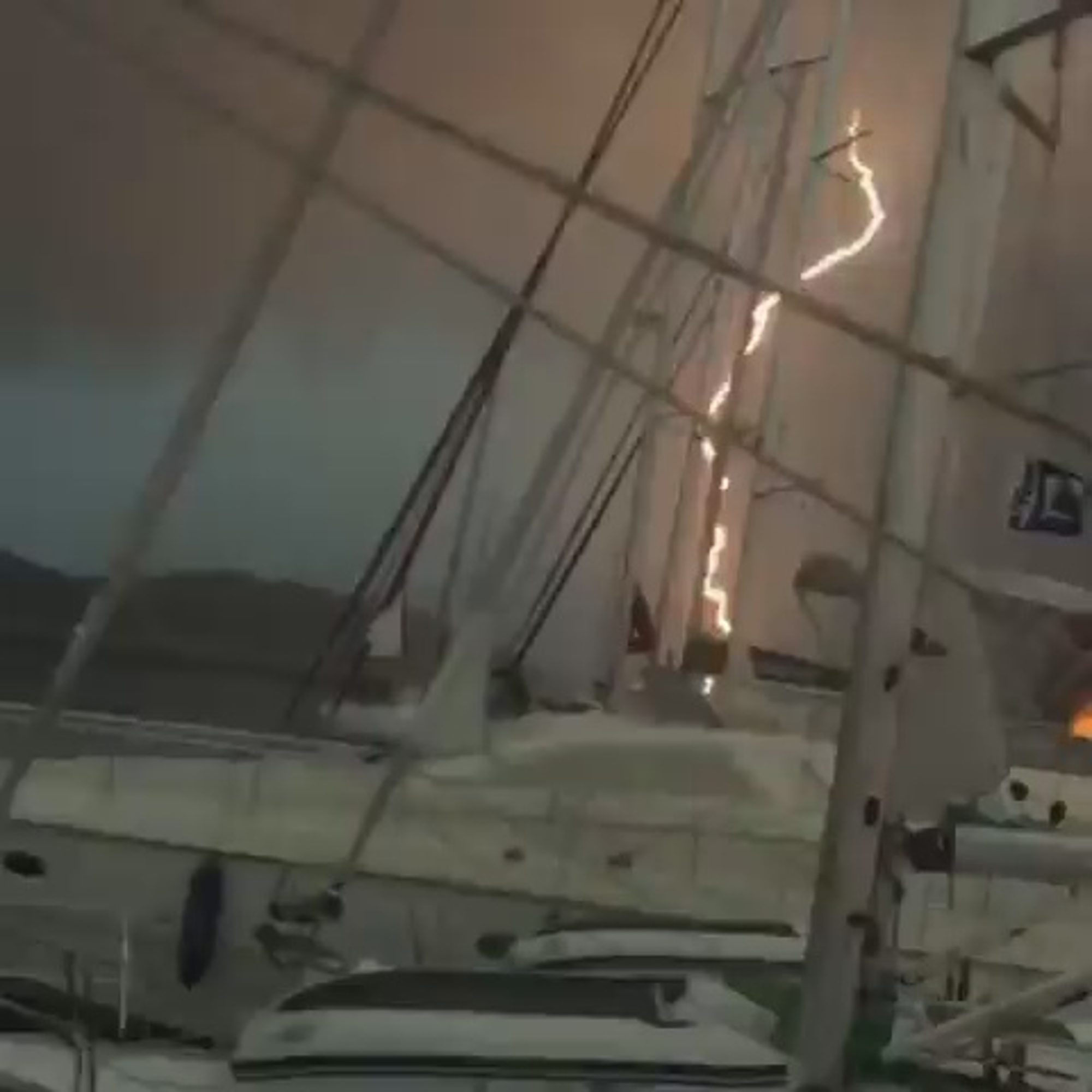 Read more about the article Moment Lightning Bolt Strikes Boat On Mamma Mia Island