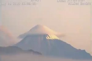 Read more about the article UFO Cloud Hovers Over Lava-Spewing Volcano