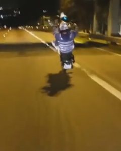 Read more about the article Motorbiker Pulling Wheelie Is Hit By Car And Sent Flying