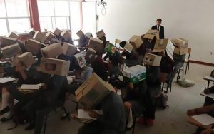 Read more about the article Teacher Makes No-Cheat Exam Students Wear Box On Head