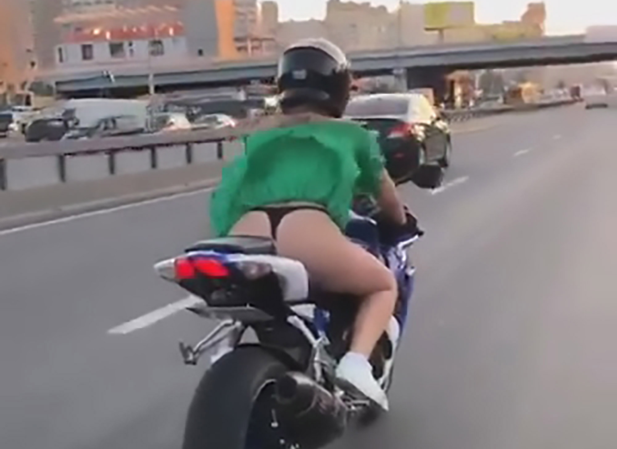 Read more about the article Moment Perv Driver Films Biker Babes Exposed Bum