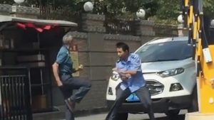 Read more about the article Viral: Man And Guard In Kung Fu Row Fail To Land A Blow