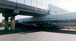 Read more about the article Lorry Driver Carrying Airbus Plane Jams It Under Bridge