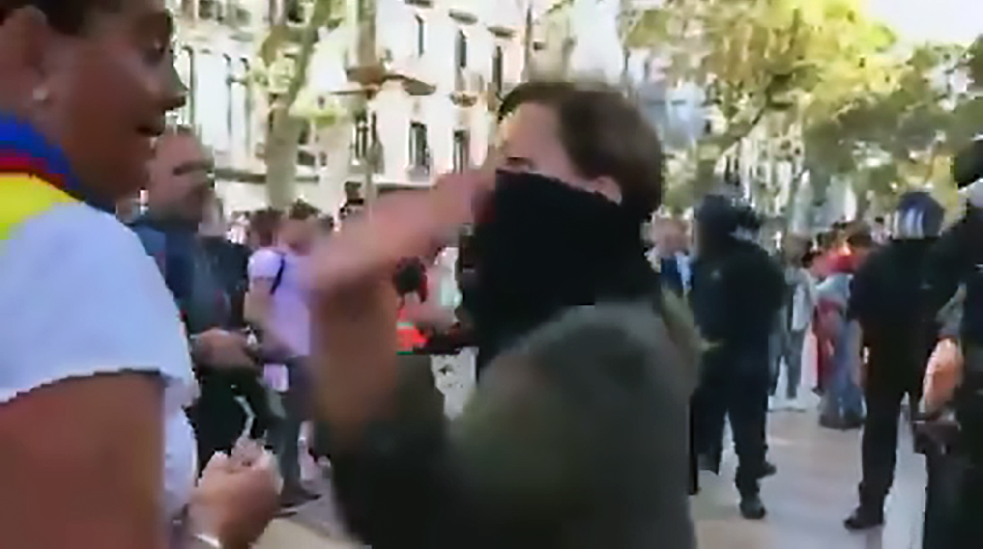 Read more about the article Franco Supporter Slaps Pro-Catalan Woman In Barca Protest