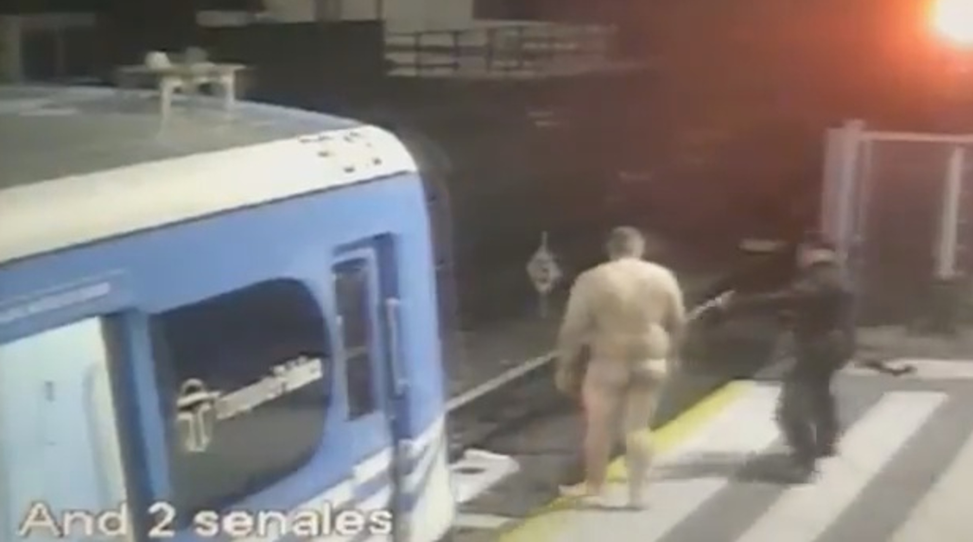 Read more about the article Naked Man Dubbed Terminator Runs Down Train Tracks
