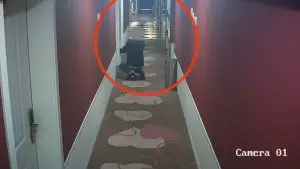 Read more about the article Perv Filmed Sneaking Around Hotel To Hear Couples Romp