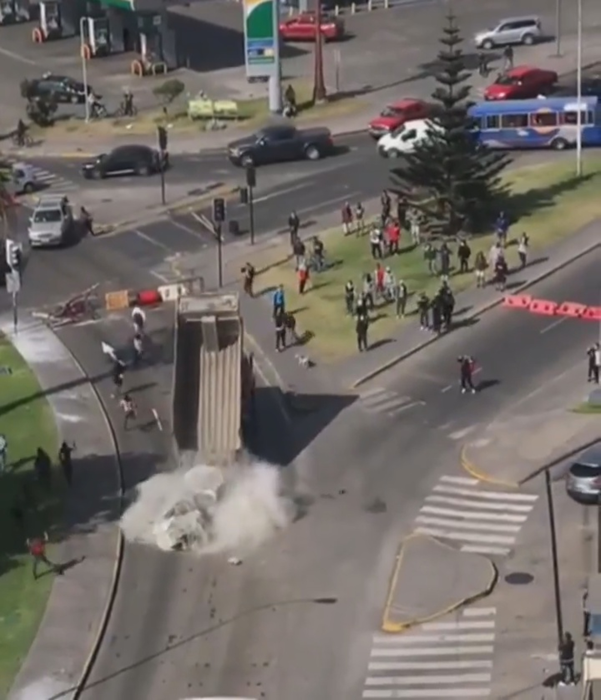 Read more about the article Chile Protesters Force Lorry Driver To Dump Load
