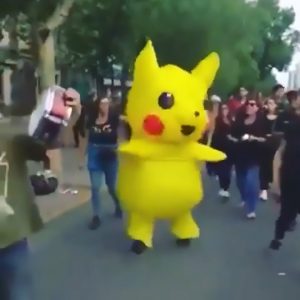 Read more about the article Viral Pikachu Protester Dances In Front Of Cannon Cops