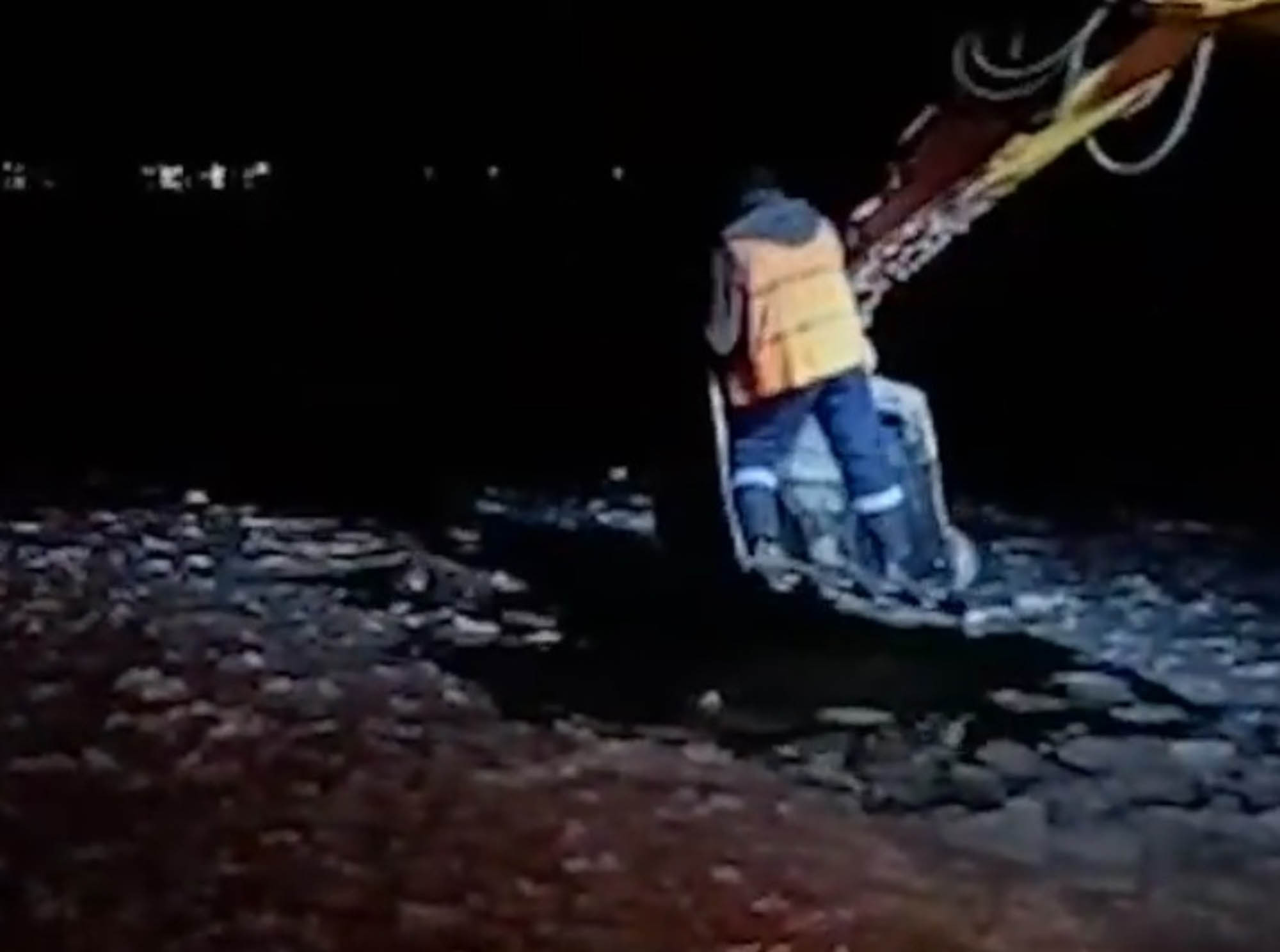 Read more about the article Builders Use Digger To Save Half-Frozen Dog On Icy Lake