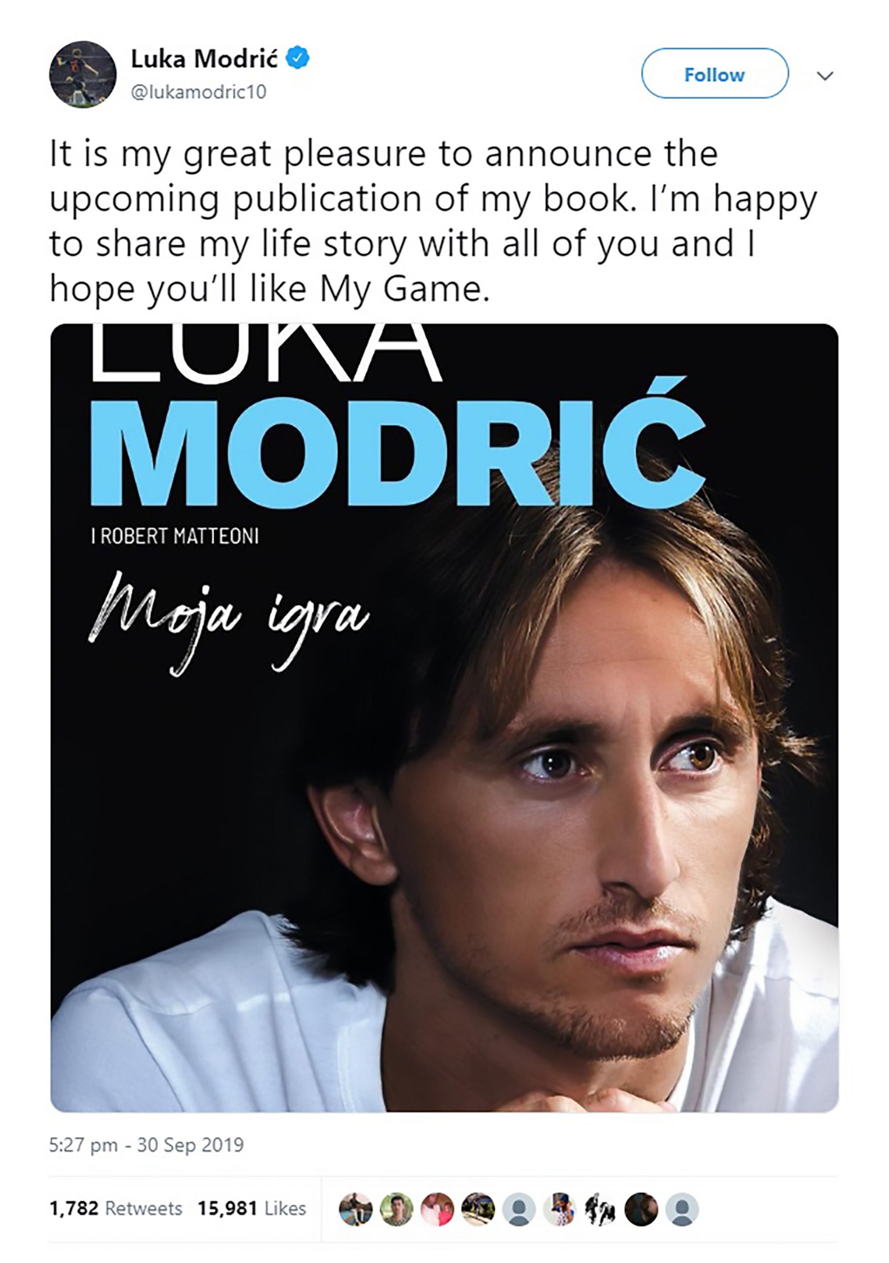 Read more about the article Modric Releases Biography With Fergie Foreword