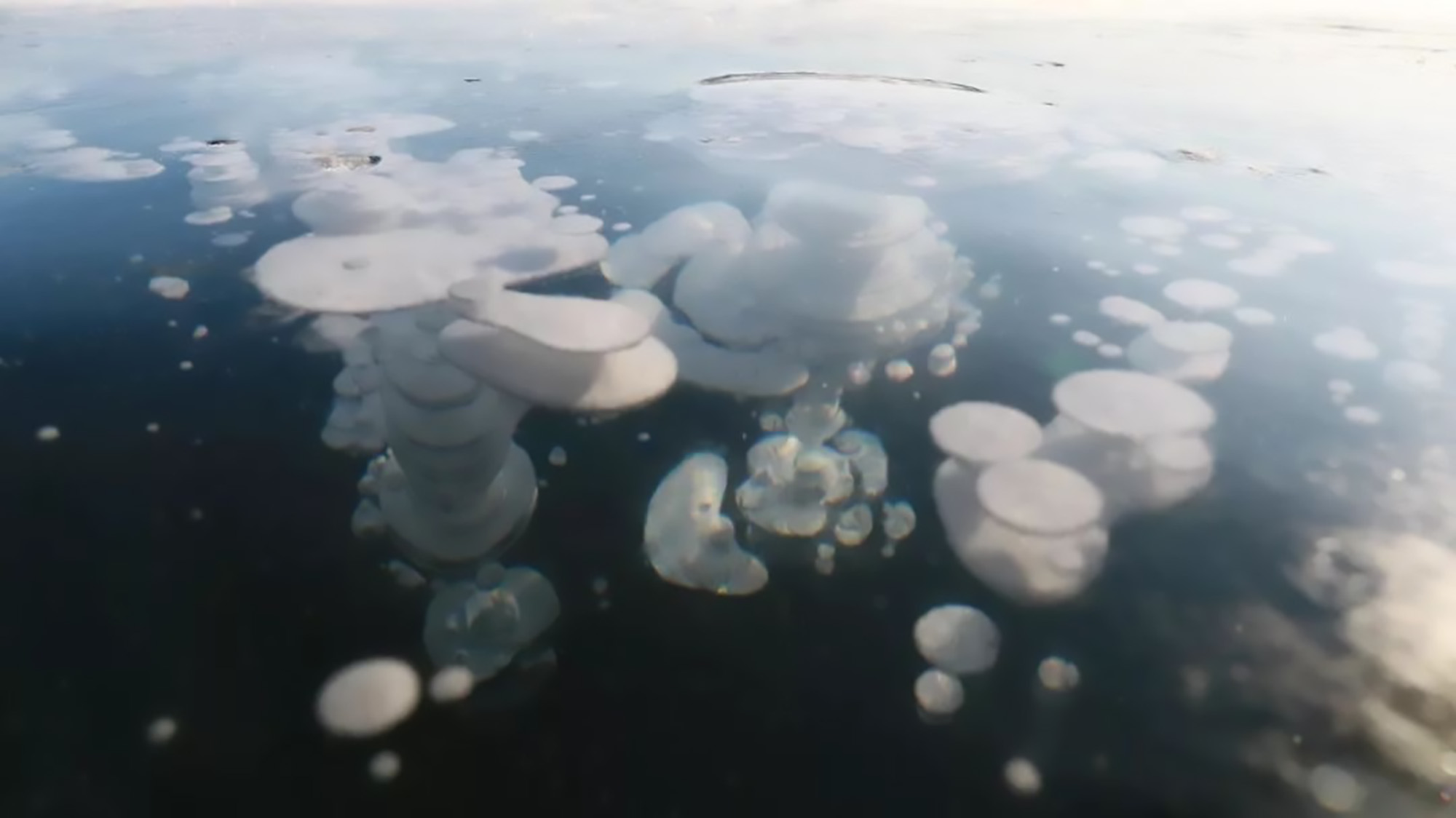 Out Of This World Methane Bubbles Form Under Frozen Lake