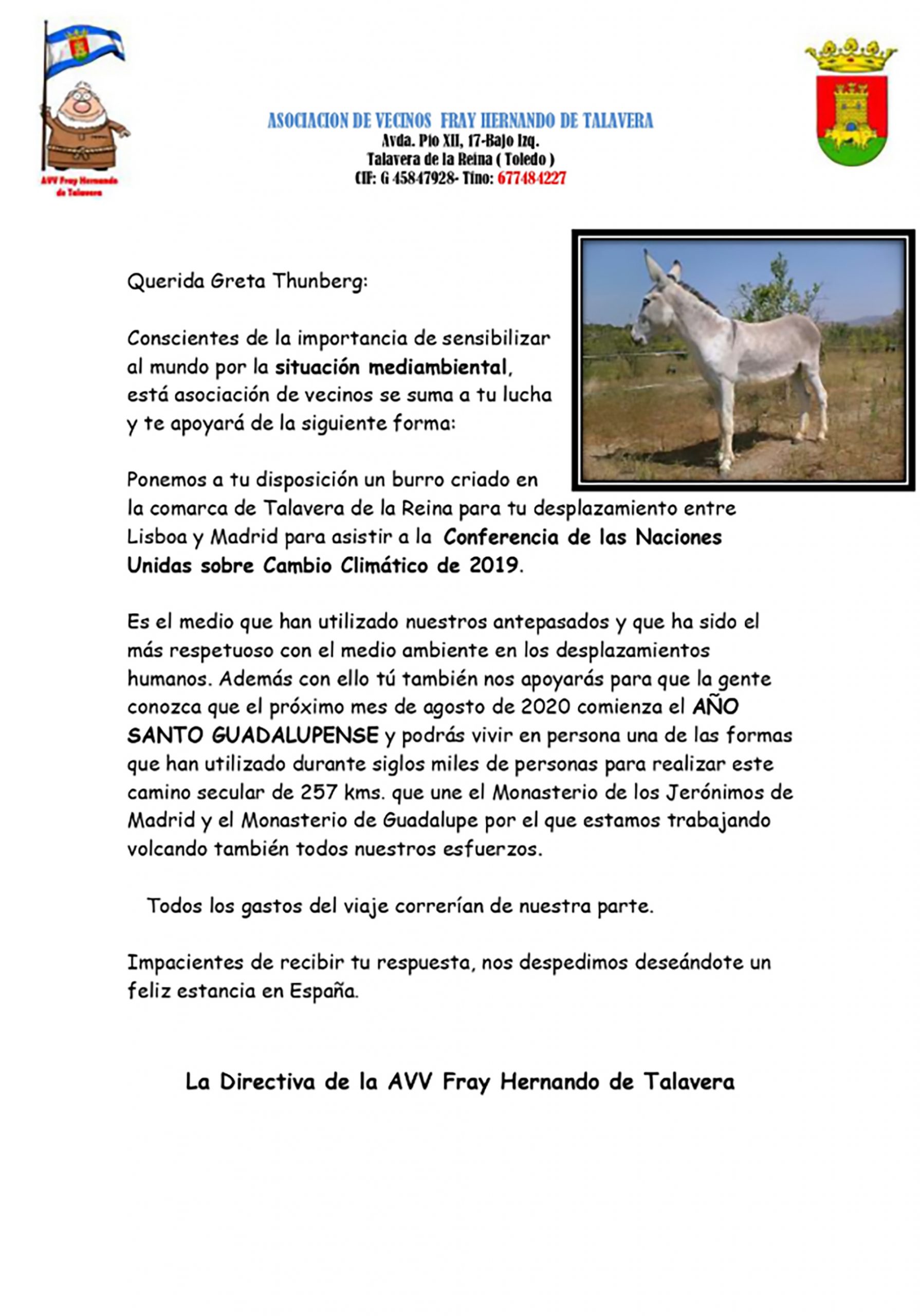Read more about the article NGO Offers Greta Thunberg Donkey To Get To Madrid Summit
