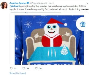 Read more about the article Colombia Govt To Sue Walmart Over Santa Cokehead Jumper
