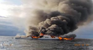 Read more about the article 12 Tourists Saved From Burning Yacht In Middle Of Sea