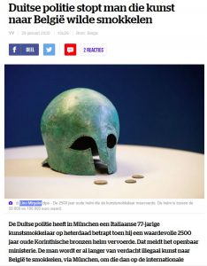 Read more about the article Smuggler Had Magneto-Style Corinthian Helmet From 400AD
