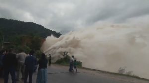 Read more about the article Water Torrents Rush Out Dam Floodgates Amid Heavy Rains