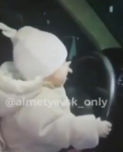 Read more about the article Moment Reckless Mum Allows Baby To Take The Wheel