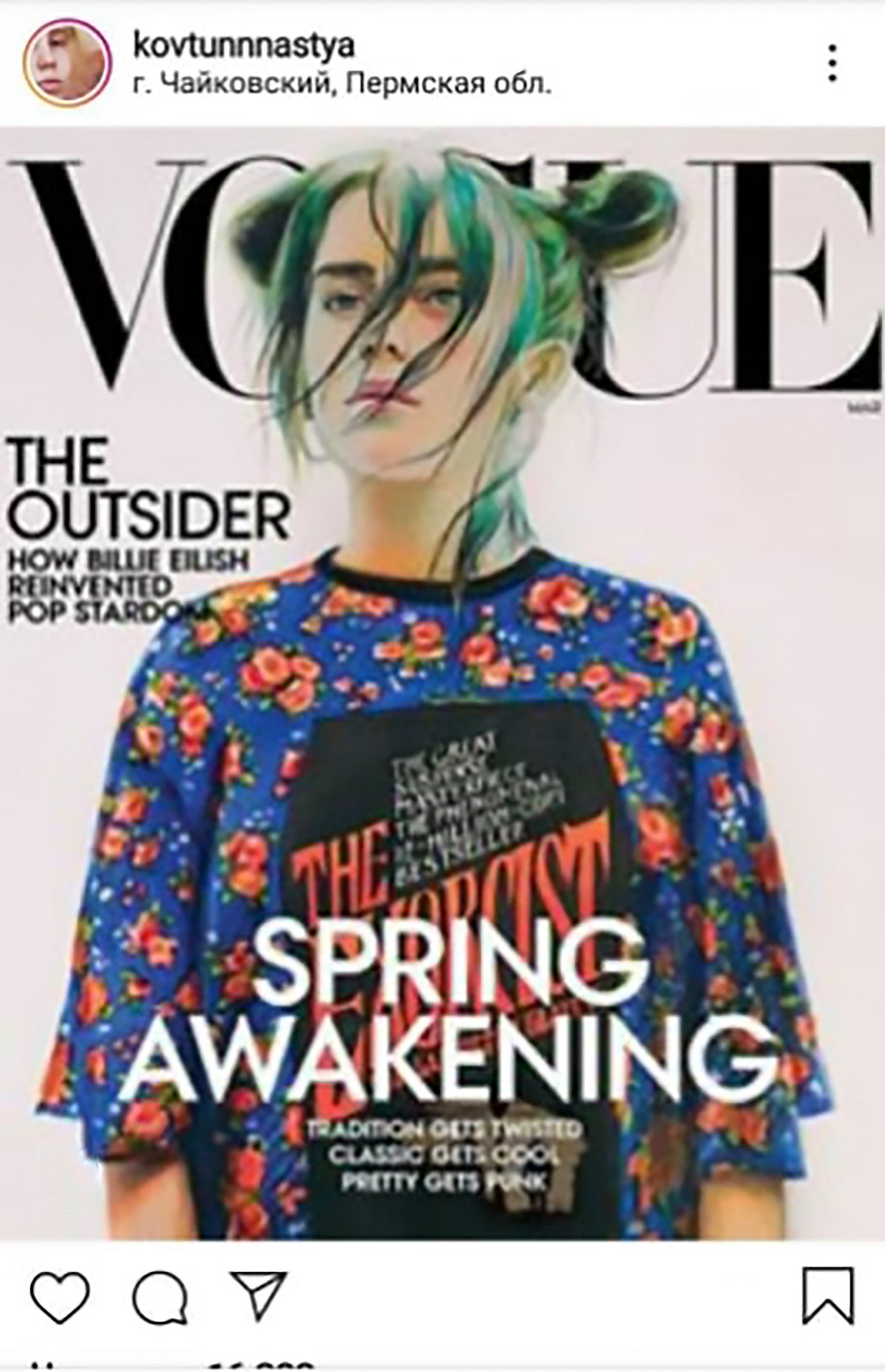 Read more about the article Russian Teen Draws Billie Eilish, Ends Up On Vogue Cover