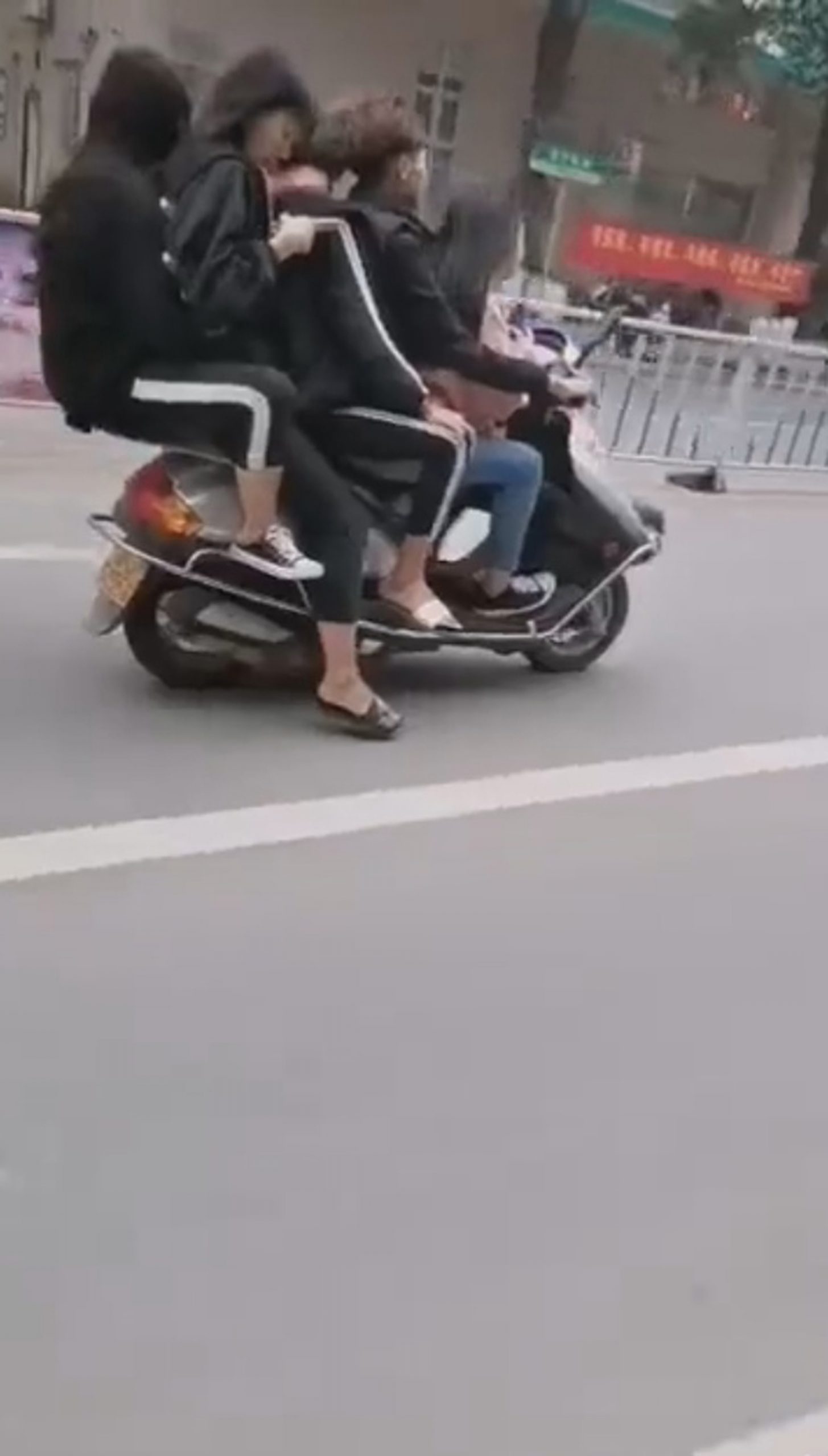 Read more about the article 5 Teens Casually Piled On Back Of Scooter On Busy Road