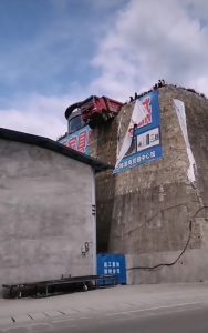Read more about the article Driver Climbs To Safety As Lorry Hangs Over 50ft Drop