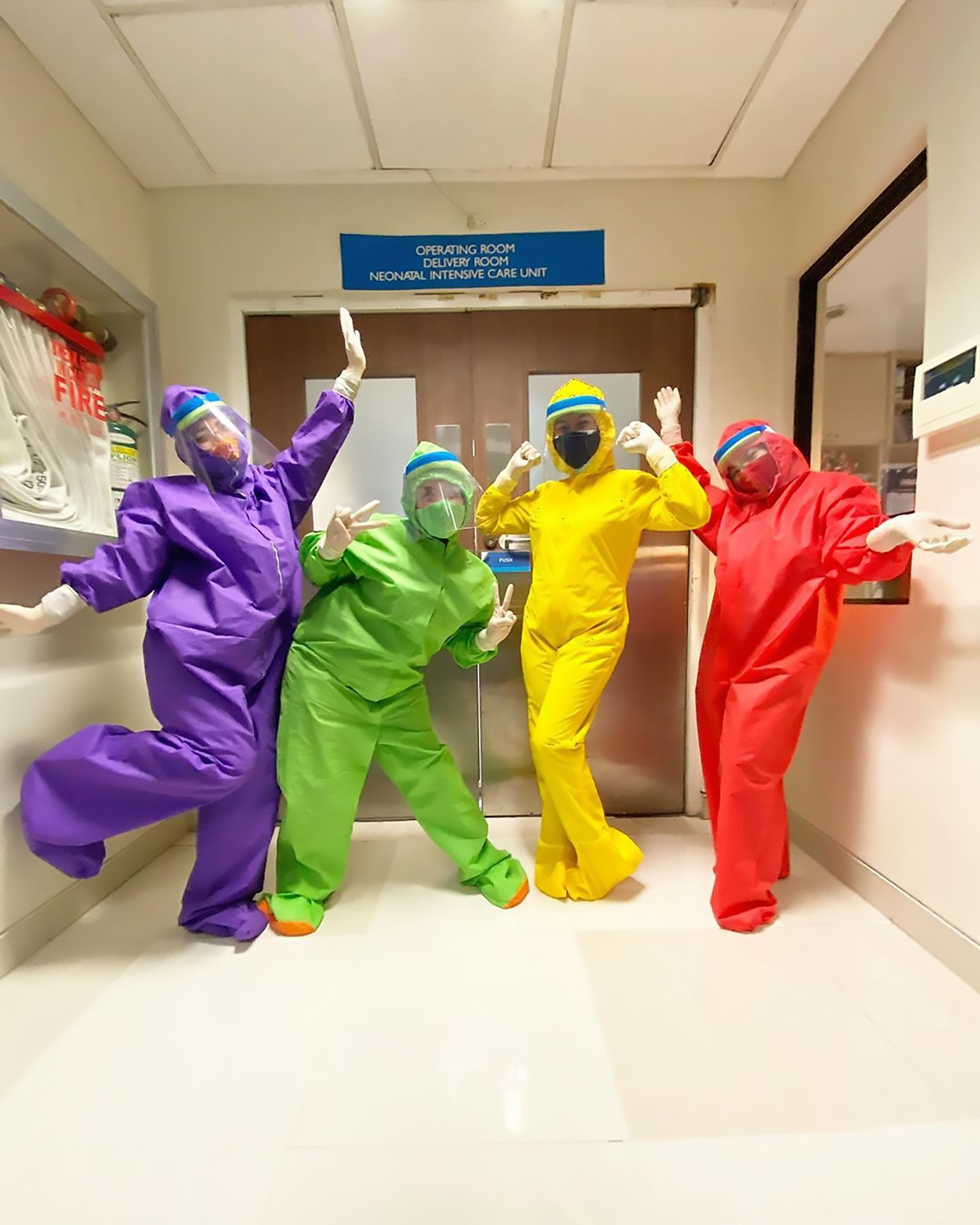 Read more about the article Nurse Makes Fun Teletubbies Hazmat Suits To Fight Virus