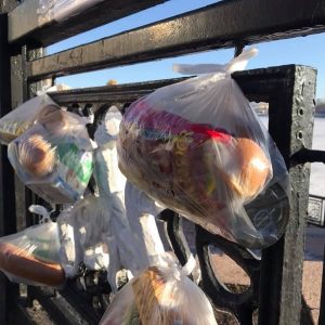 Read more about the article Lockdown: Locals Tie Bags Of Food On Rail For Homeless