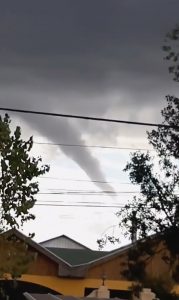 Read more about the article Moment Tornado Twists Across Sky Above Chile Town