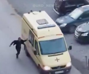 Read more about the article Moment Man Attacks Ambulance After Drunken Brawl