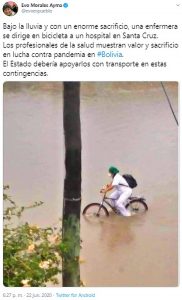 Read more about the article COVID Nurse Goes Viral Cycling Home In Floods