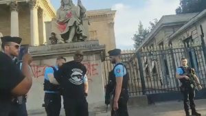 Read more about the article Black Activist Busted Throwing Red Paint On Paris Statue