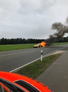 Read more about the article Ferrari Suddenly Catches Fire On Bavarian Country Road