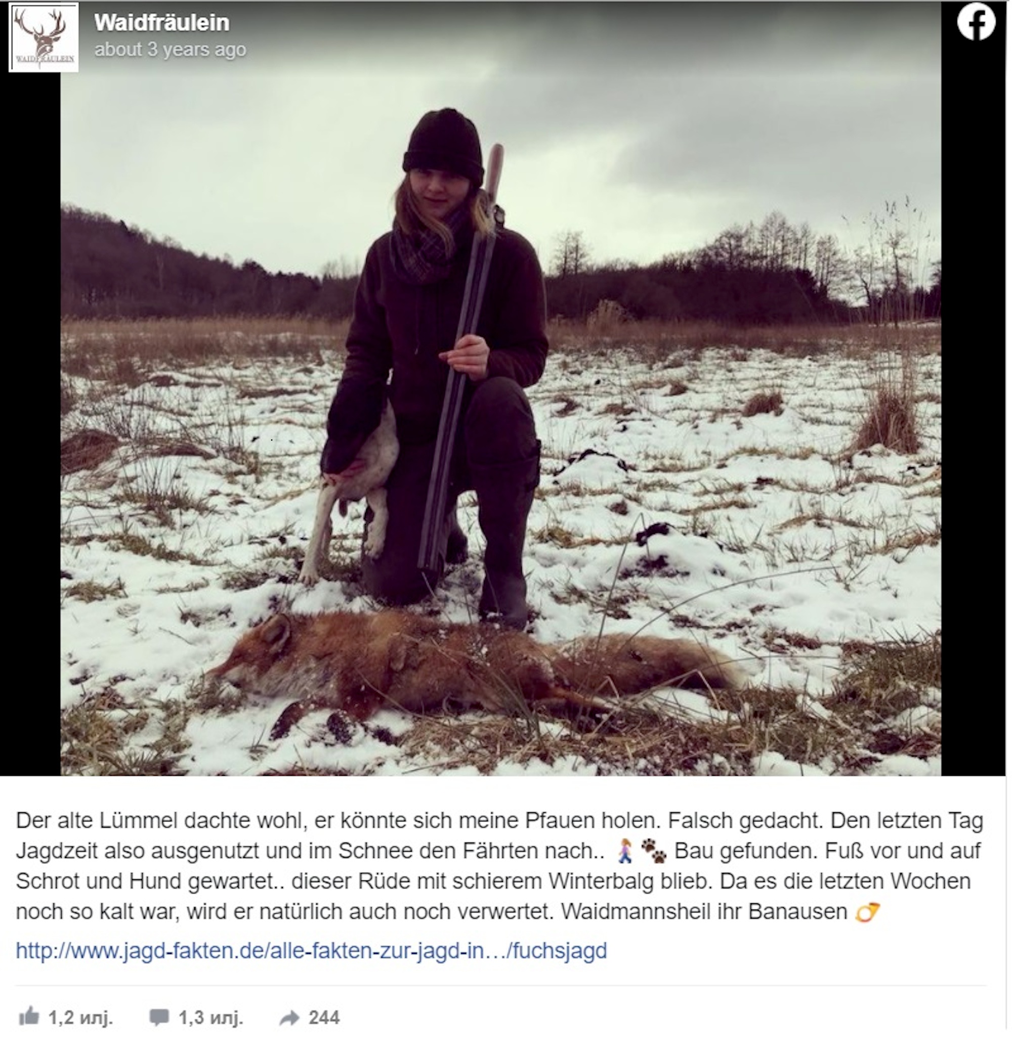 Read more about the article Female Hunter Awarded Compensation For Hate Comments