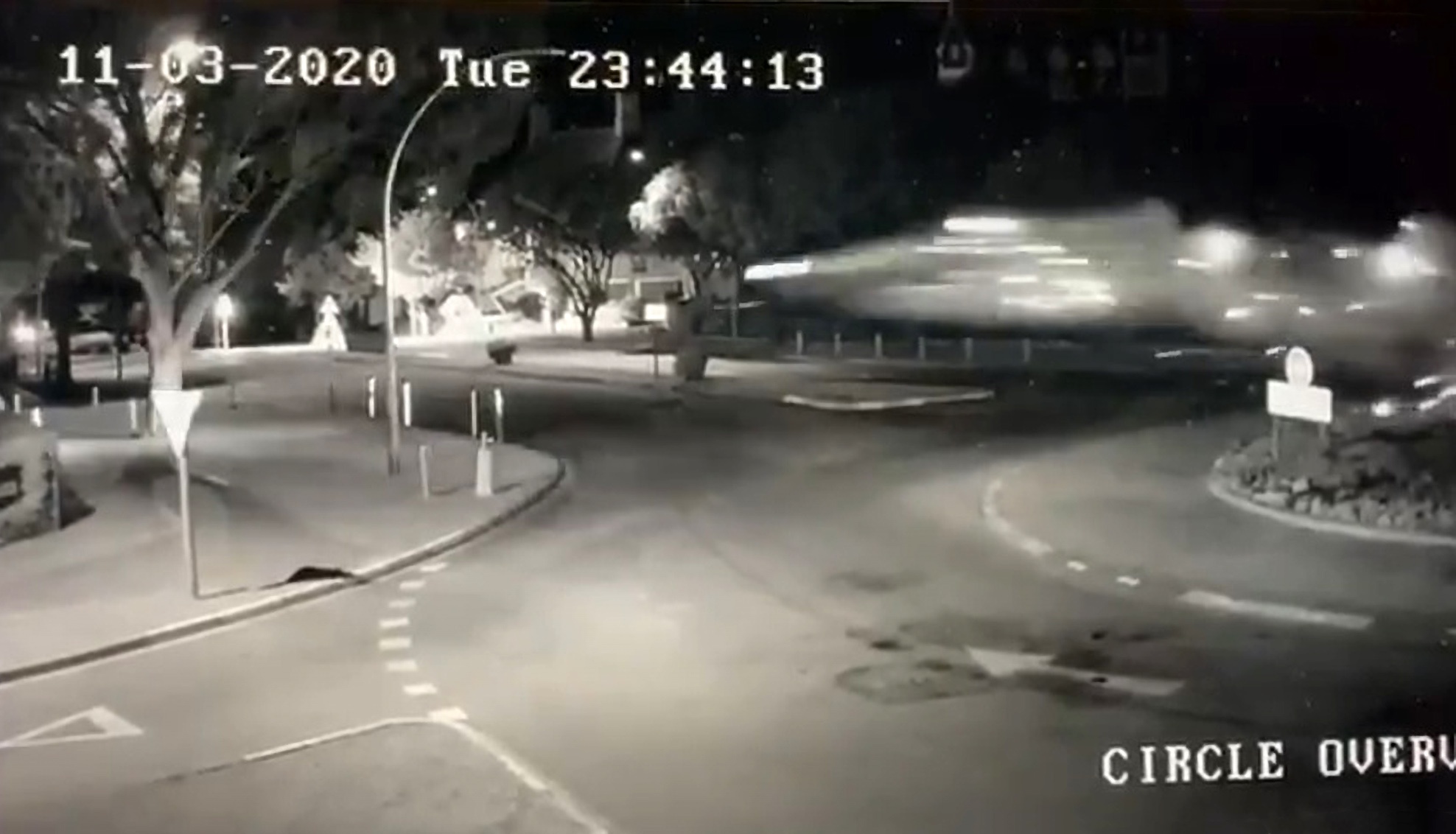 Moment Speeding Car Flies Over Roundabout In Flurry Of Sparks ViralTab