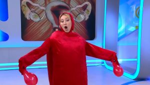 Read more about the article Actress Dresses Up As Dancing Uterus For TV Health Show