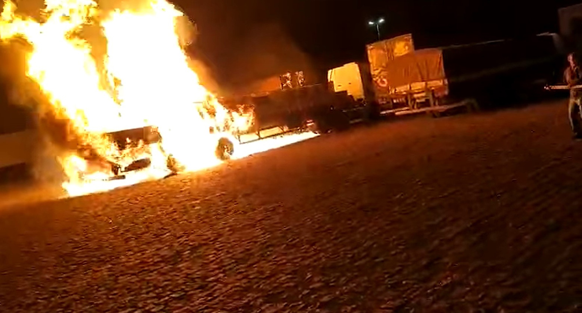 Read more about the article Moment Petrol Tanker Explodes In Giant Fireball, Injuring 15