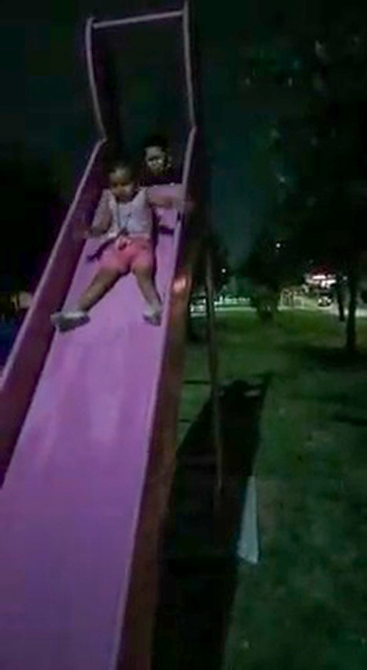 Read more about the article Shocked Mum Films Ghostly Figure Apparently Pushing Daughter Down Slide
