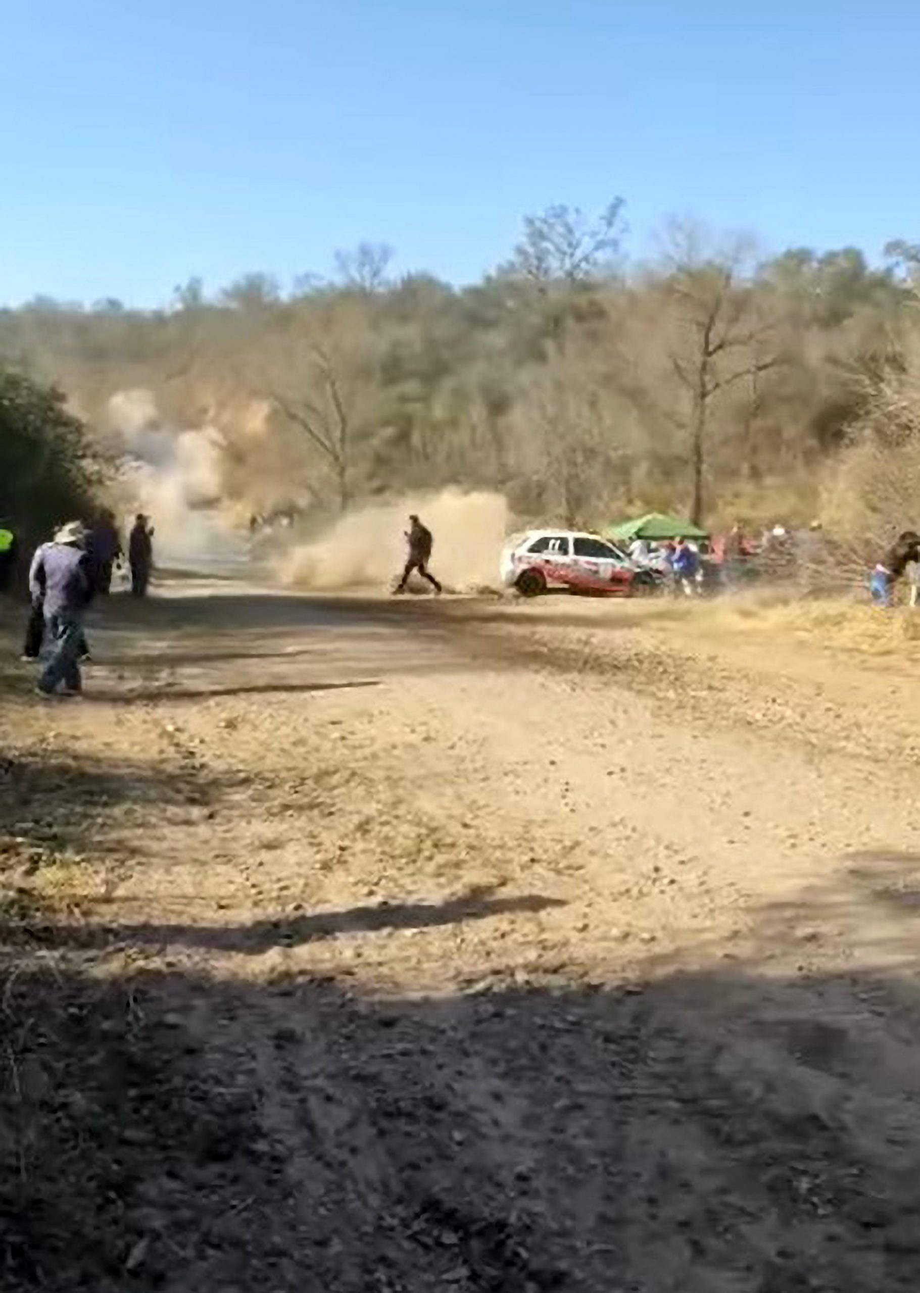 Read more about the article Rally Car Flies Off Course And Ploughs Into Dozens Of Spectators Who Somehow Survive Without Serious Injuries