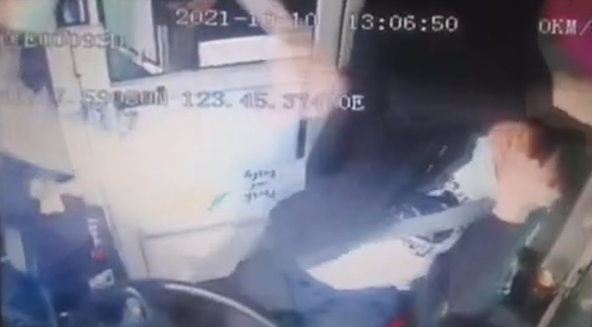 Read more about the article Moment Blood Pours From Bus Drivers Head As Woman Attacks Him With Hammer