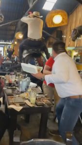 Read more about the article Cowboy And Trusted Horse Take Tumble In Packed Restaurant, Causing Carnage