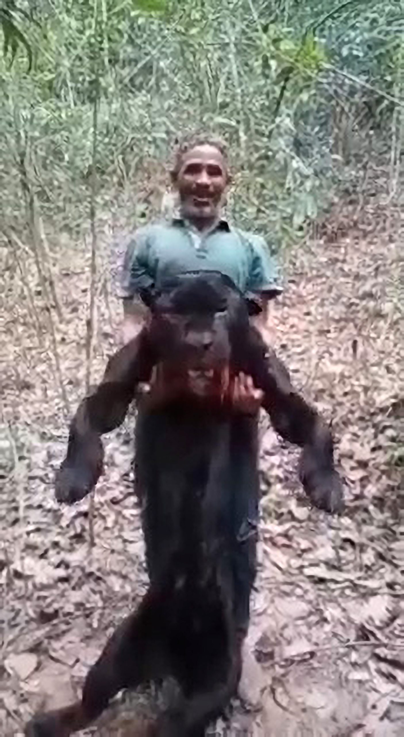 Read more about the article Outrage After Images Go Viral Showing Poacher In Brazil Posing With Dead Panther As Trophy