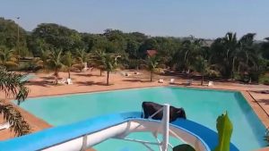 Read more about the article Bull Slips And Slides Down Country Club Waterslide Before Taking Dip In Swimming Pool