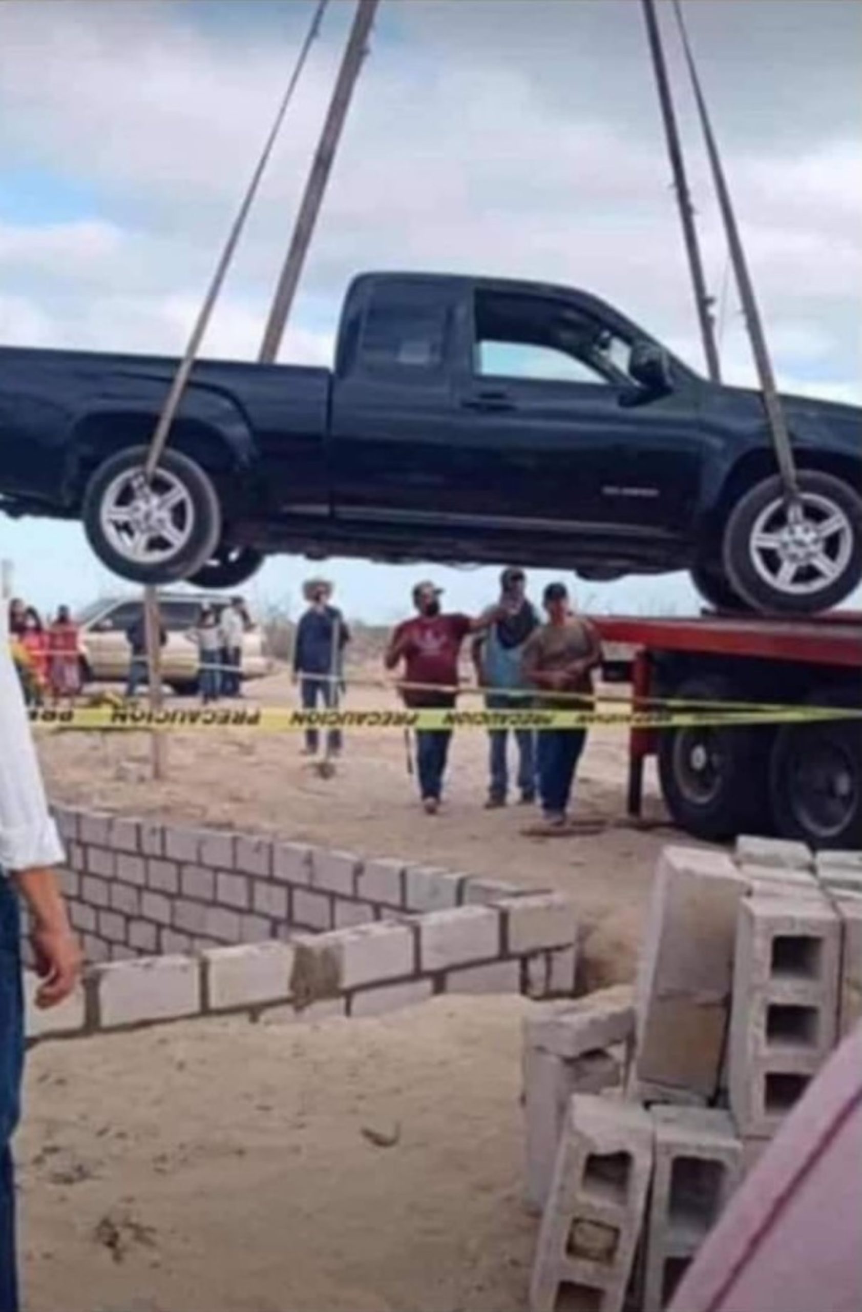 Read more about the article Man Who Wanted To Be Buried With His Pickup Truck Given Massive Concrete Brick Plot